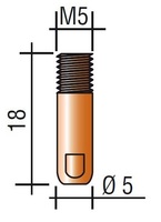Наконечник токосъемный  M5/ D0.8